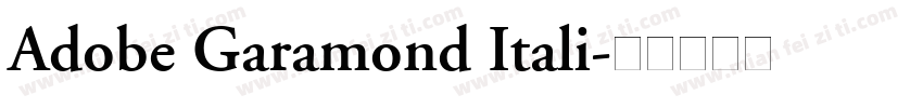 Adobe Garamond Itali字体转换